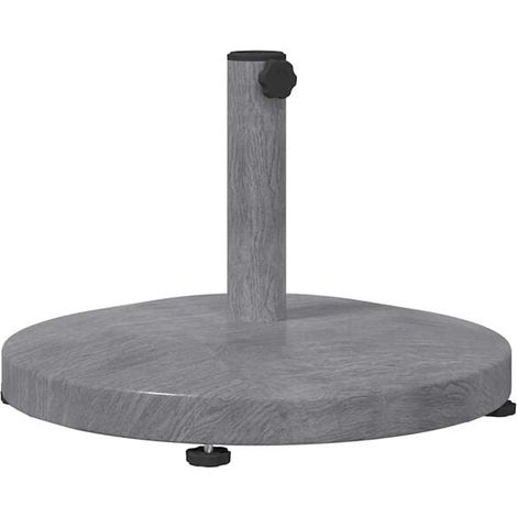 Pied de parasol, aspect bois gris foncé, 48 x 48 x 32 cm (1/5)
