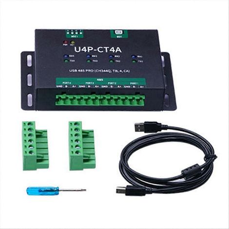 Industrielles USB-Seriell-Port-Modul, 4-Wege-USB-zu-RS485-Konverter, CH344Q-Chipsatz, bidirektionales Konvertierungsmodul (1/5)