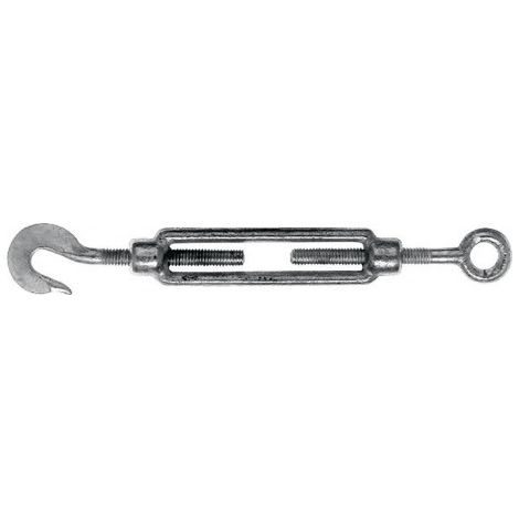 Tendeur DIN 1480 M20 L.367-497mm avec crochet et oeil ZN VE-5 pcs. (Par 5)