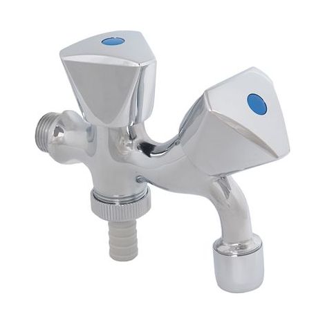 Vanne de mélange combinée pour lave-linge JS, SV, perlateur, 3 voies, diamètre intérieur 15 mm, 1/2", poli brillant (1/2)