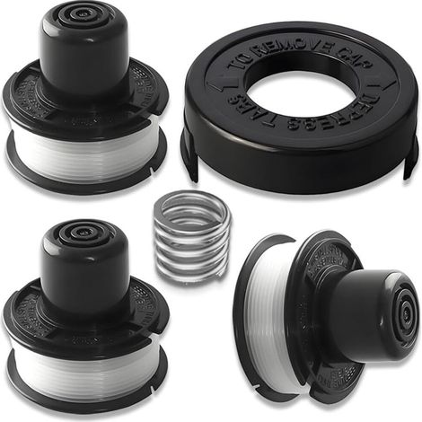 Bobine Fil - Compatible Black And Decker Gl250 Gl310 Gl360 - Pour Coupe-Bordures Jardin - Kit 3 Bobines Et 1 Capuchon (1/5)