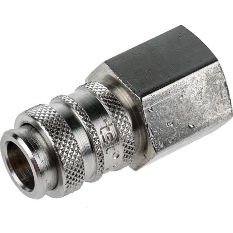 Raccord rapide pneumatique RS PRO, Filetage vers Femelle G 3/8 Femelle 3/8pouces en Laiton ( Prix pour 1 ) (1/2)
