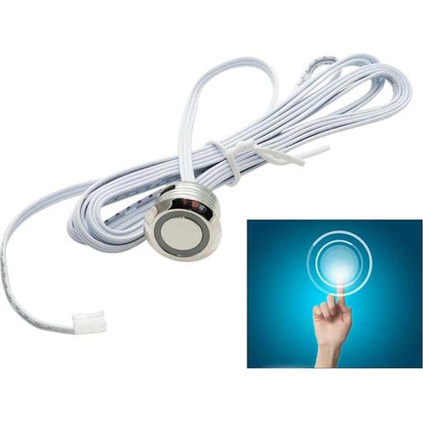 Sensore interruttore touch per luci strip led pulsante per mobili armadi sensori di accensione 12/24v (1/5)