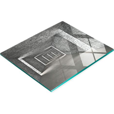 Tablero de cocina de vidrio templado duradero y elegante con dise帽o de ladrillo, 60x52 cm. (1/5)