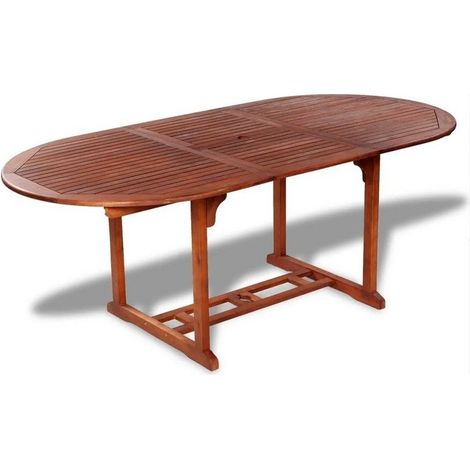 Table de jardin extensible acacia massif foncé Woun 150-200cm (1/3)