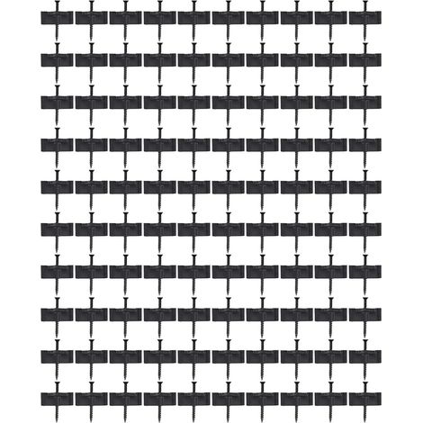 100 pièces de fixation de terrasse composite, clips de terrasse composites en plastique ABS avec vis en acier inoxydable pour 50 m².FT (1/5)