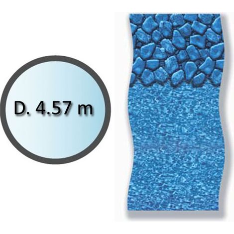 Liner piscine boulder ronde 4.57m en PVC souple 35/100ème – Coefficient d'étirement 300% – Hauteur 122-132cm – LI1548SBO – Swimline