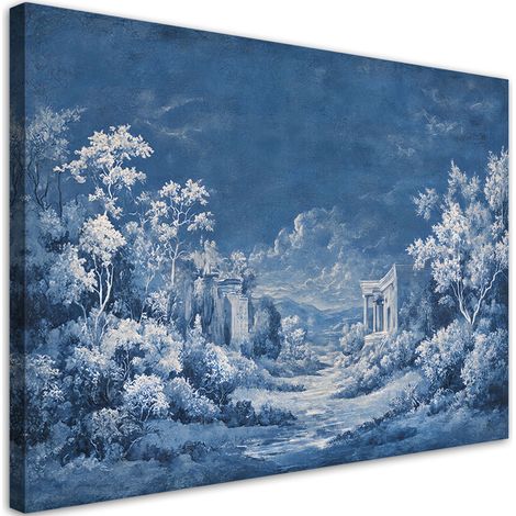 Tableau déco Architecture Paysage Bleu 90x60 (1/5)