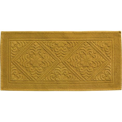 VIVARAISE - Tapis de bain Vivaraise Enzo en coton - Safran (54 x 110 cm) (1/4)
