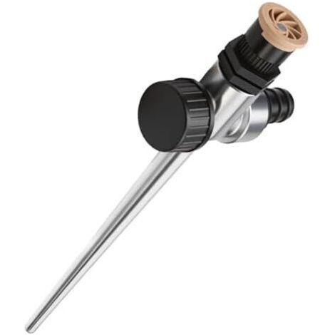 Arroseur de Jardin ave Arroseurs à Arc Circulaire avec Irrigation Réglable Piquet en Métal Durable pour Pelouses Parterres Fleurs et Espaces Verts Couverture 0 360° Portée Jusqu'à 12 m - (1/5)