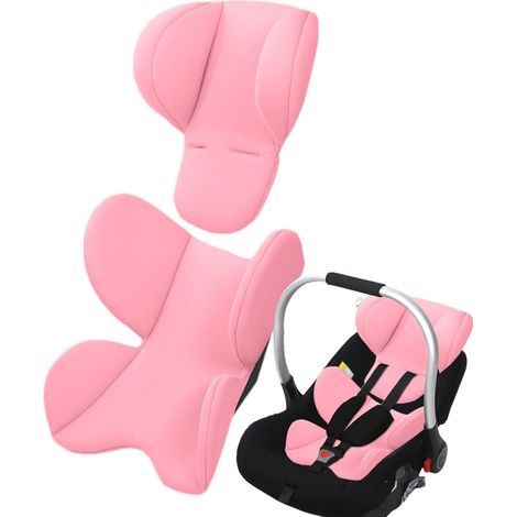 Cojín para asiento de coche para bebé, reposacabezas para asiento de coche para recién nacidos, reposacabezas ajustable para el cuerpo del bebé, reposacabezas para asiento de coche, cojín rosa para as (1/5)