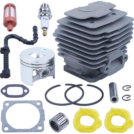 Kit de piston et d'axe de cylindre 46 mm pour Stihl 028 Super 028AV 028WB 1118 020 1203, kit de piston de cylindre, joint de cylindre, joint de silencieux, conduite de carburant, palier à aiguilles, b (1/5)