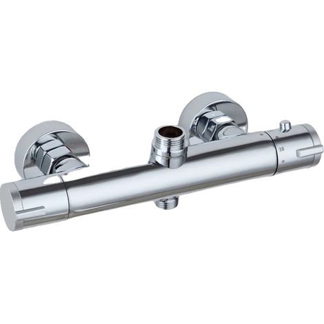 Robinet de baignoire thermostatique, mitigeur mural, Chrome A (1/2)