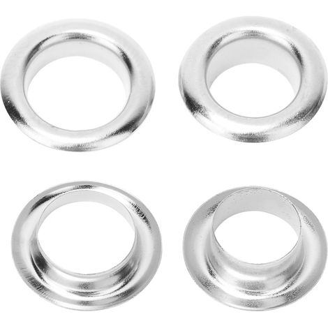 100 jeux de rivets à œillets métalliques de 8 mm, œillets en laiton, pour chaussures, sacs, vêtements, accessoires, argent (1/3)