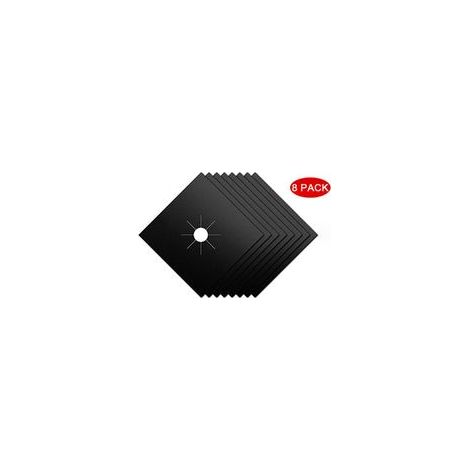 protectores de teflón negro para encimera de gas, plateados, anticorrosivos y antiadherentes para cocina.