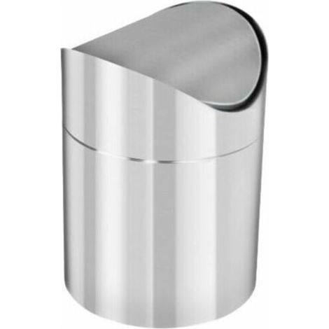 Cestino da bagno in acciaio inox, colore argento