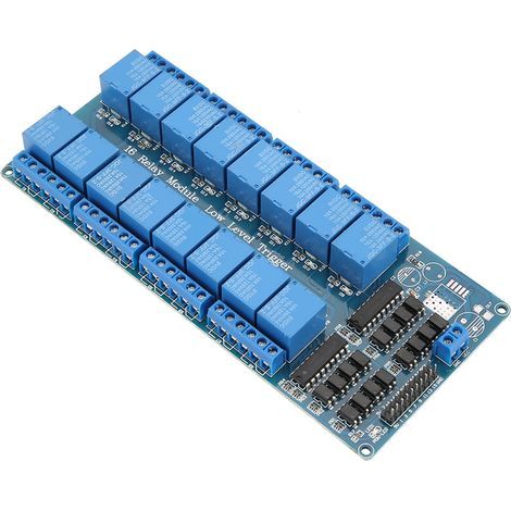 Stabile und benutzerfreundliche 16-Kanal-Relaisplatine mit unabhängigen 12-V-Relais für MCU-Entwicklungsboard-Module, Gerätesteuerung und erweiterte Ausgänge (1/5)