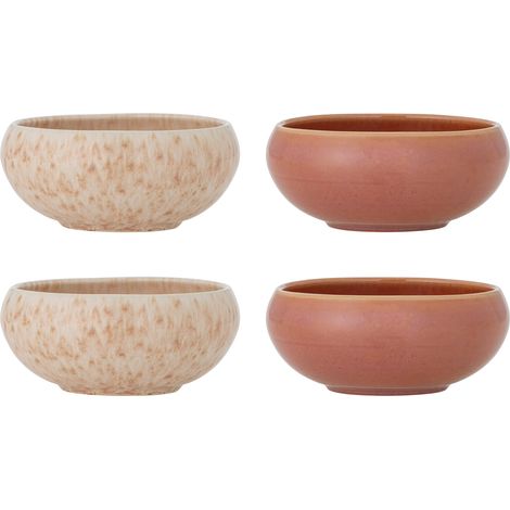 Bloomingville - Roselyn Bowl - Rose - Set Of 4 - Stoneware