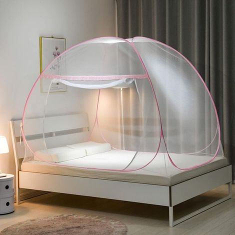 Moustiquaire Lit - Tente Anti-moustique Portable Pliee Autoportante - Pour Lit Simple Double Interieur Extérieur Camping Voyage - 1 Piece (1/5)