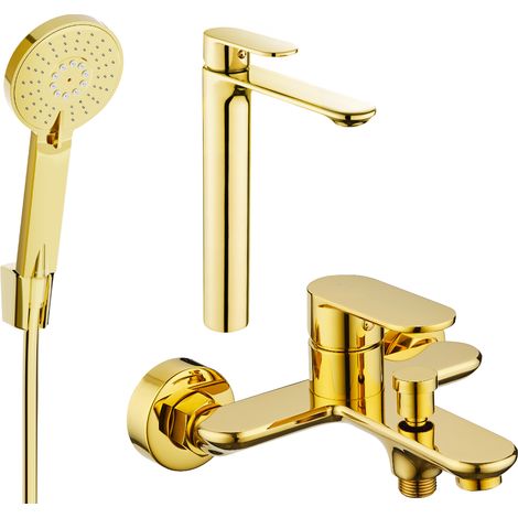 Mexen Milo R40 ensemble de bain, doré - 71313R40-50