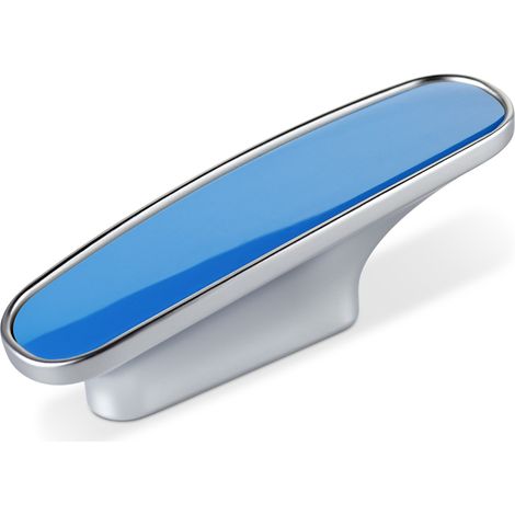Möbelgriff RAINBOW I MINI BA 32 mm Chrom matt / blau (1/3)