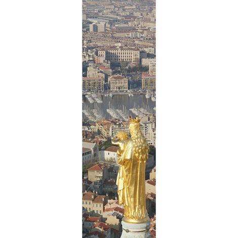Tableau sur toile Notre-dame de la Garde 30x97 cm - Impression sur Toile Murale Décorative - Image imprimée en HD sur Toile - Toile sur Châssis en Bois FSC - Fabriqué en France (1/4)