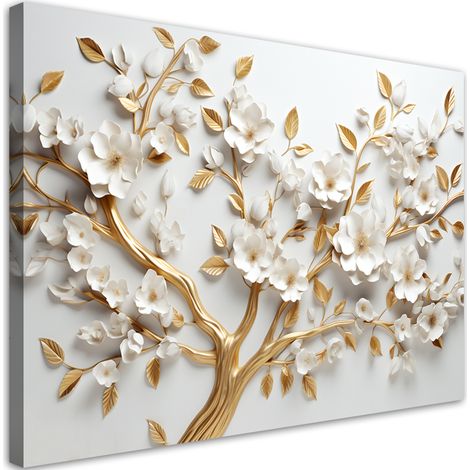 Tableau sur toile AI Cerisier doré 3D 90x60 (1/5)