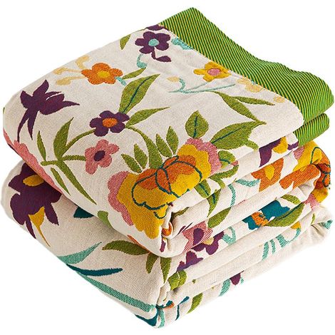 Grande couverture bohème pour canapé 100 % coton bio doux double face chaud simple 2 ou 3 places, fauteuil, couvre-lit. 150 x 200 cm, coloré (1/5)