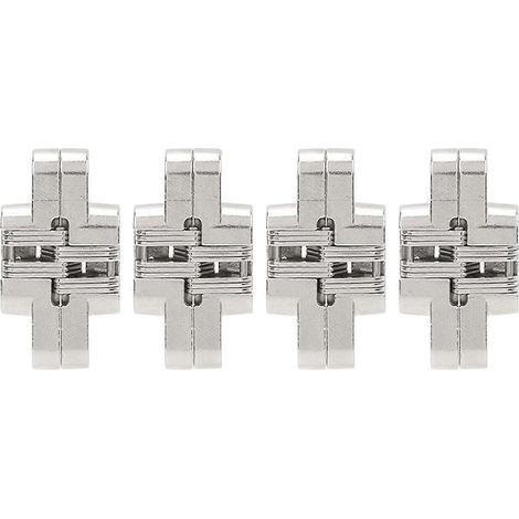 Yctze Lot de 4 charnières en alliage de zinc à 180° pour boîtes à bijoux et armoires (1/5)