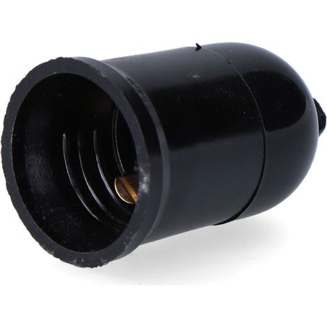 Portalámparas obra con colgante e27, 4 a 250 v, negro, ø35 x 60 mm (retractilado)