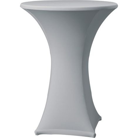 Housse de table extensible Samba grise D1 pour mange debout