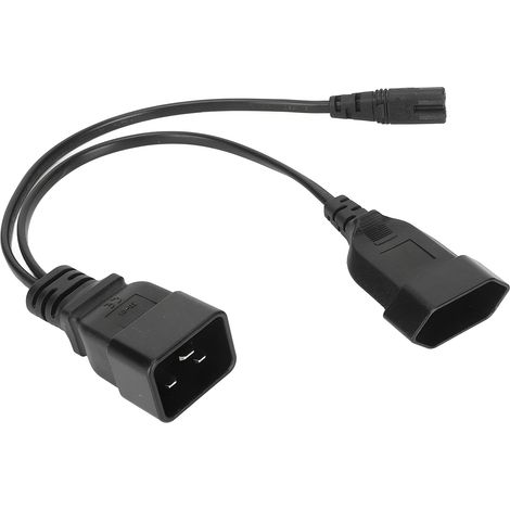Cordon d'alimentation IEC320 C20 vers IEC320 C7 fiche femelle UE, adaptateur en Y lourd professionnel pour ordinateur HDTV (1/5)