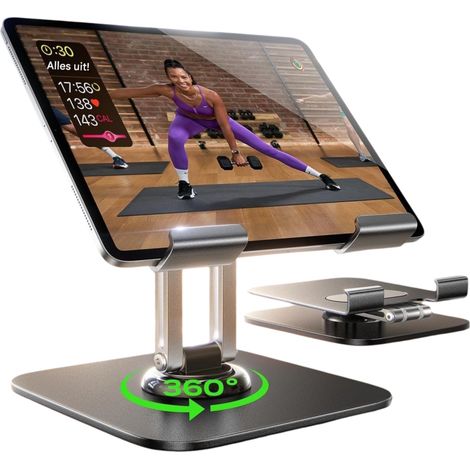 Soporte Para Tableta - Ajustable 360 Grados - Plegable - Base Estable De Aluminio - Compatible Con Tabletas De 4 7 A 12 9 Pulgadas - 1 Unidad (1/5)