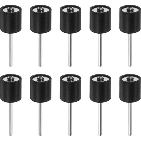 Lot de 10 mandrins en caoutchouc pour tambour de ponçage de 1/2 pouce, porte-manchon de ponçage à tige de 2,35 mm de diamètre (1/5)