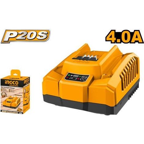 -CAHERSA- CARGADOR RAPIDO 20V LITIO CARGA RAPIDA INGCO