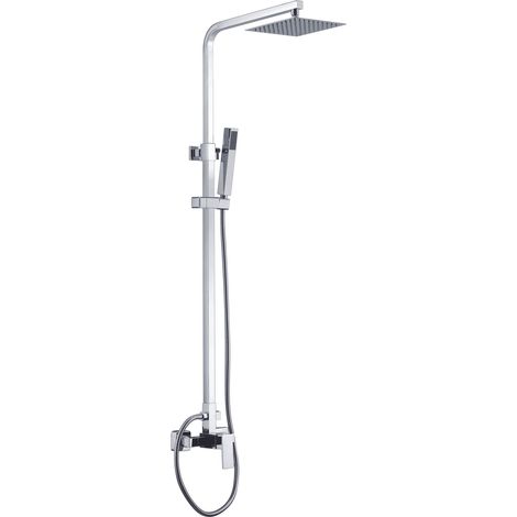 Columna de ducha extensible de 92 a 136 cm de acero inoxidable con rociador extraplano Valencia de Imex (1/5)