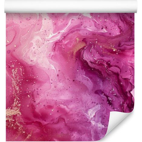 Papier peint violet encre, rose poudré, rose et violet 50x1000 cm (1/5)