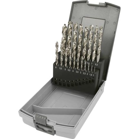 Set di punte spiralate HSS Metall Heller 19 pezzi Cobalto
