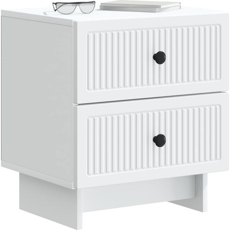Maison Exclusive - Nachttisch 2 pcs Weiß 43 x 34,5 x 47,5 cm Holz