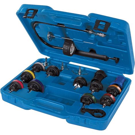 Silverline 647951 Kit Universale Tester di Pressione del Radiatore, Multicolore, Set di 18 Pezzi (1/5)