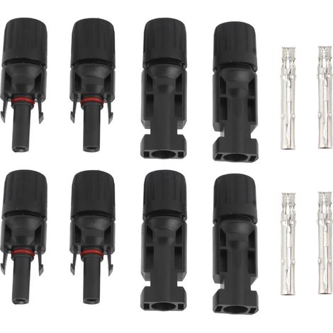 Kit de 10 connecteurs pour câbles de panneaux solaires, étanches à l'eau et à la poussière, résistants aux UV, mâles et femelles. (1/5)