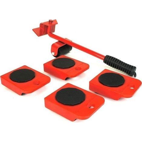 pair Monte-meubles LEVAPIU - Jeu de rouleaux roulements de transport - Jusqu\\'à 150Kg (1/4)