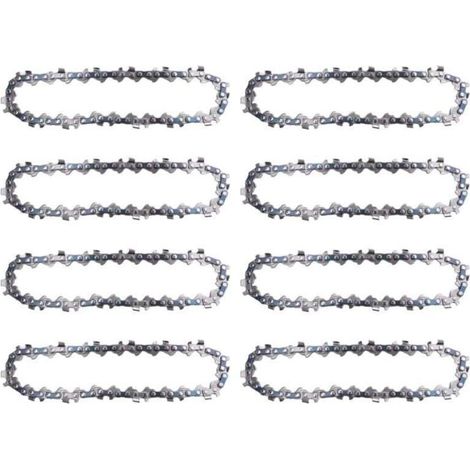 8 Pièces Chaîne Tronçonneuse 4 Pouces Acier pour Scie Élagueuse Électrique Accessoire Jardin Remplacement (1/4)