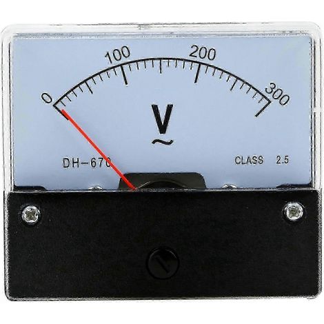 Analoges Voltmeter-Einbaumessgerät 0-300V AC Spannungsanzeige mit rechteckigem Display zur elektrischen Überwachung (1/4)