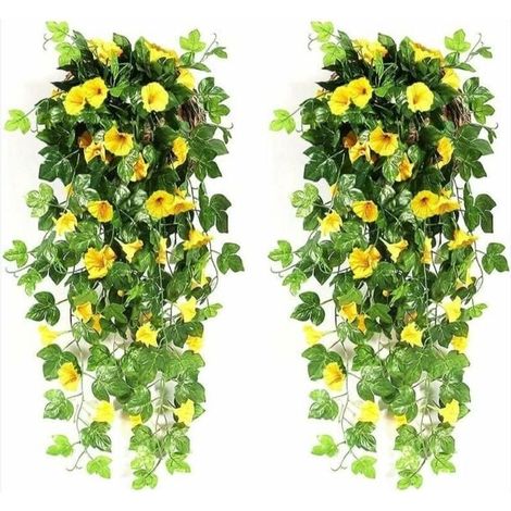 Gloria Mattutine Künstliche Hängeblumen, für draußen und drinnen, Hängeblumen, Kunstpflanzen für Hochzeitsdekorationen, Garten, Wand, Balkon, GU.B/bon (1/4)