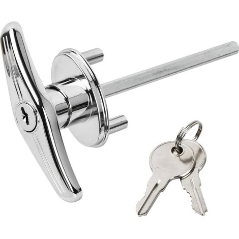 Silver Poignée Porte de Garage 154.5 mm Serrure Porte de Garage Basculante Robuste et Durable Carré Poignée de Porte