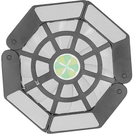 Support de refroidissement pour ordinateur portable avec grand ventilateur lumineux, port USB, pliable, DRS08 (noir) intelligent (1/5)