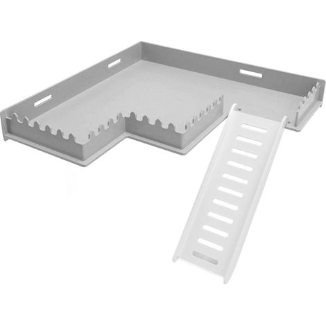 Plateforme pour cage à hamster, jouet d'exercice sécurisé en plastique pour petits animaux, plateforme avec échelle pour cage à cochon d'Inde, type M (1/5)