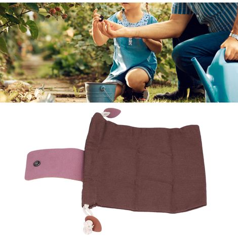 Sac de cueillette marron, sac à outils en toile à porter à la taille, sac de rangement pour le camping, sac à cueillir des fruits (1/5)
