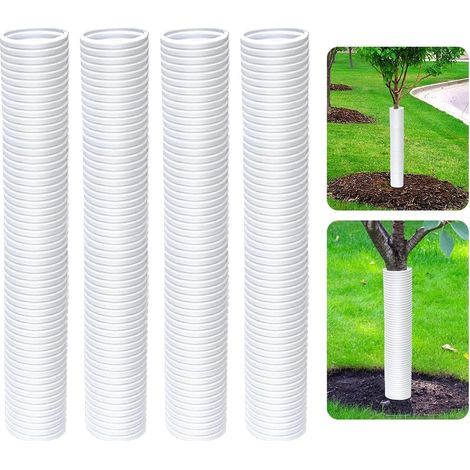 Troncs d'arbres - 4 pièces de protection enroulées pour troncs d'arbres, housse de protection pour paillis de jardin - pour clôtures, jardins, aménagements paysagers, extérieur, fermes, forêts, jardin (1/5)